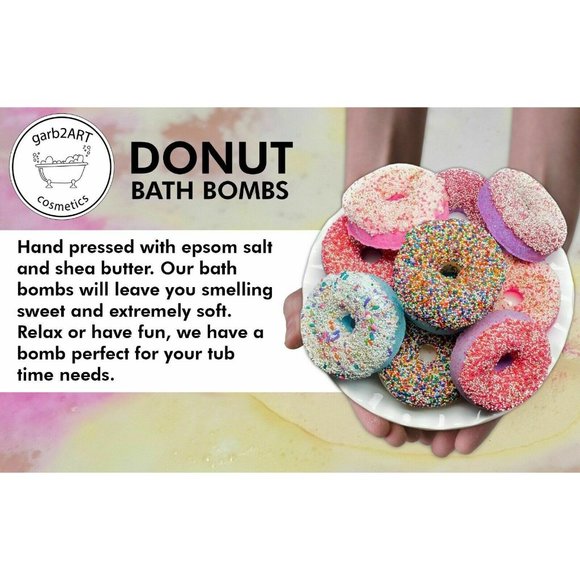 3 Pack Garb2ART Cocktail Donut Bath Bombs Gift Set - Picture 3 of 4